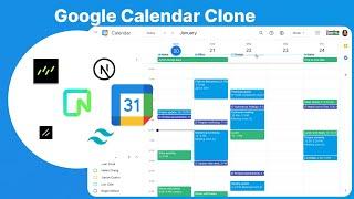 Google Calendar Clone with Reactjs | Nextjs