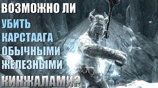 Возможно ли Убить КАРСТААГА Обычными ЖЕЛЕЗНЫМИ Кинжалами? Skyrim