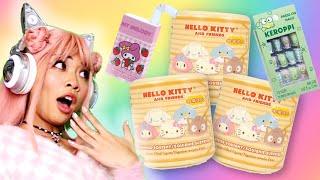 SANRIO Surprise Squishy Unboxing! Squishy Dumplings, Lip Balms, Press on Nails! #sanrio