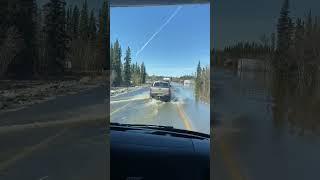 Flooding on road near Glennallen  Alaska