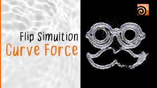 Flip Simulation using Curve Force - Houdini Tutorial | Flip Simulation