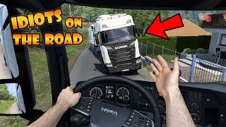 IDIOTS on the road #106 | Instant KARMA | Real Hands Funny moments - ETS2 Multiplayer