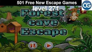 [Walkthrough] 501 Free New Escape Games level 271 - Forest cave escape - Complete Game