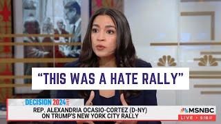 "This was a hate rally." AOC Responds on Morning Joe