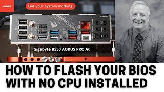 How to Flash the Gigabyte B550 AORUS PRO AC BIOS with Q-Flash Plus