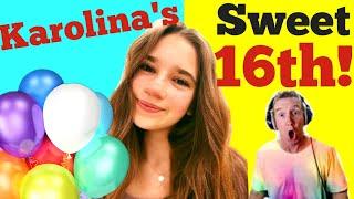 Karolina Protsenko's SWEET 16TH BIRTHDAY BASH! 3 SONG SPECIAL *REACTION!* 