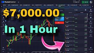 Pocket Option 1 Minute New Strategy | 100 Win | 1 Dollar Challenge | ai trading | make money online