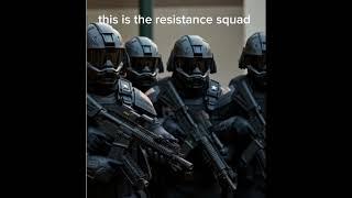 The first every appearance of the Resistance squad