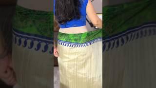 Cotton Silk saree draping in 1 minute