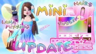 NEW *MINI* DRESS TO IMPRESS UPDATE! (LANA IS MISSING? NEW TOGGLES, RE-COLORABLE HAIR, SECRETS +MORE)