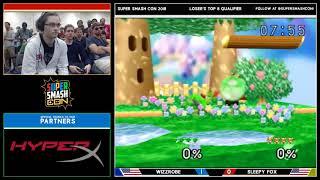 SSC 2018 - SSB64 - Wizzrobe (Yoshi) Vs. SleepyFox (Fox) Smash 64 Loser's Top 8 Qualifier