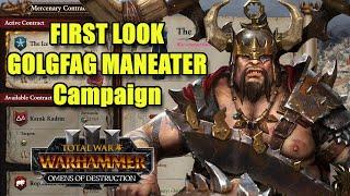 First Look - GOLGFAG MANEATER - Omens of Destruction - Total War Warhammer 3 - Update 6.0