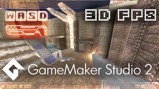 GameMaker Studio 2 - 3D FPS project: "WASD" - Example map - Dynamic lighting.