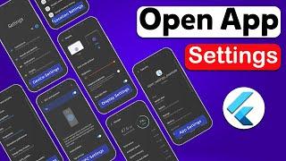 Flutter Tutorial - Open App Settings On Android & iOS | Location, Notification, Bluetooth, WIFI