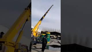 6-ton homemade crane, lifting one ton, lying on its back and sending it 13 meters away