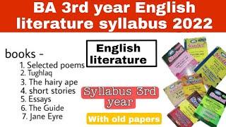 BA 3rd year English literature syllabus. BA-BED part 3rd syllabus.@Teach_with_jitendra