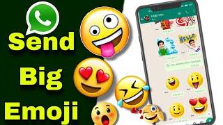 || Whatsapp Animated Emoji || how tosend big emoji on whatsapp || send Big emoji | my first vlog