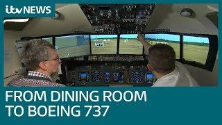 Why did dad convert dining room into Boeing 737 flight simulator? | ITV News