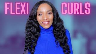 Heatless Curls Straight Natural Hair | 5 Flexi Rods!!