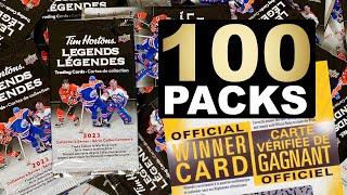 WINNER CARD PULLED! - Opening 100 Packs of 2022-23 Upper Deck Tim Hortons Legends Hockey Cards