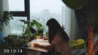 Study With Me | Calm Evening | A Rainy Day In Ha Noi, Viet Nam