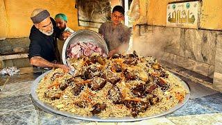 KABULI PULAO RECIPE | 300+ KG AFGHANI GIANT MEAT PULAU PREPARED | STREET FOOD KABULI PILAU RECIPE