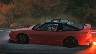 Drift Nissan S13 180SX in dousojin touge 1990 | Assetto Corsa | G27 Game Play