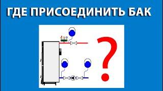 Единственное правильное место, где нужно подключать расширительный бак к котлу.