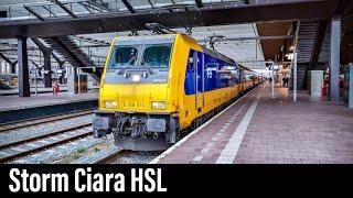 Train Cab Ride NL / Storm Ciara HSL / Amsterdam - Rotterdam - Watergraafsmeer / Feb 2020