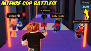 INSANE COP BATTLES vs $300m POLICE TEAM | Roblox Jailbreak