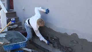 Stucco walls with trowels or what's handy