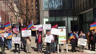 ANC-NY Leads Protest Condemning Azerbaijani Aggression