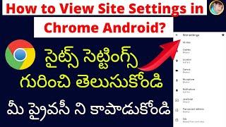 Chrome Site Settings|Google Chrome Site Settings In Telugu 2021|Mj Kishore #Chrome #Sitesettings