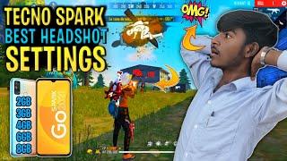 TECNO SPARK GO FREE FIRE SENSITIVITY 2023 || TECNO FREE FIRE HEADHSOT SETTINGS 2023 || DPI FOR TECNO