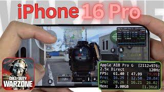 iPhone 16 Pro Call of Duty Warzone Mobile Gaming review Update | FPS & Battery Drain test