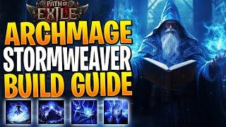 INSANE DPS WITH ARCHMAGE STORMWEAVER BUILD! Path of Exile 2 Stormweaver Build Guide