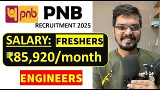 PNB Technical Recruitment 2025 | Specialist Officer | For B.E/B.Tech Students | Complete Details