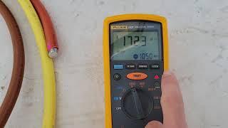 Fluke Insulation Tester In Action, (AKA Megger)