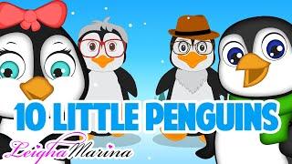 Ten little penguins counting song for kids | Leigha Marina