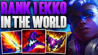 RANK 1 EKKO IN THE WORLD FULL JUNGLE GAMEPLAY! | CHALLENGER JUNGLE EKKO | Patch 14.12 S14