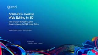 ArcGIS API for JavaScript: Web Editing in 3D