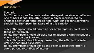 Alabama Real Estate Broker Exam Free Practice Test and Answer Updated