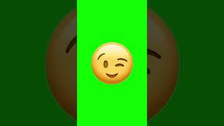 Winking-Face Emoji (No Copyright Green-Screen) ️ GSUK #shorts