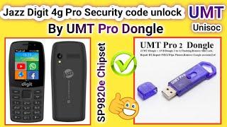 Jazz Digit 4g Pro Security code unlock done by UMT Pro dongle | SP9820e Chipset | 2024