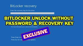 BitLocker Unlock Without Password and Recovery Key | How to Unlock BitLocker in Windows 10 & 11