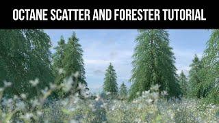 Cinema 4D Tutorial Create a Forest Scene with Octane Scatter and Forester