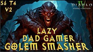 S6 T4 V2 EndGame LAZY Golem Smasher Summoner Necromancer Build Diablo 4 VoH