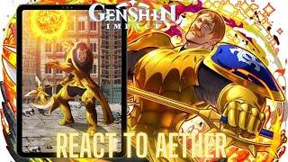 Genshin impact react to Aether as Escanor  | Gacha life 2 | seven deadly sins | Meliodas