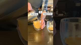 FLATWHITE vs CAPPUCCINO #coffee #latte #barista #coffeedrinks #lattee #coffeerecipes