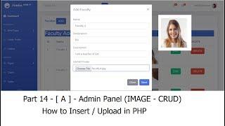 Part 14-[A]-Admin Panel(IMAGE-CRUD): How to Insert/Upload Image in PHP